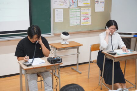 旭川荘厚生専門学院で電話応対の出張授業を実施しました！